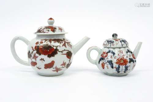 two 18th Cent. Chinese teapots in porcelain, one w…