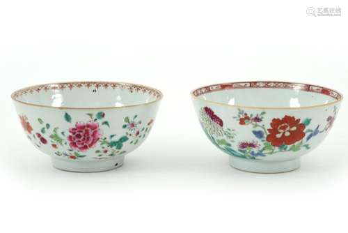 pair of 18th Cent. Chinese bowls in porcelain with…