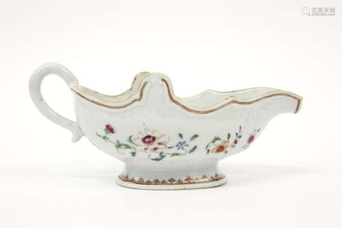 18th Cent. Chinese sauce boat in porcelain with `F…