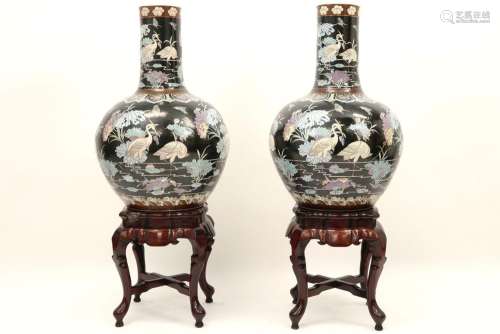 pair of quite big Chinese vases in porcelain with …