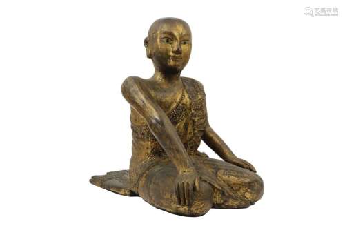 Burmese Mandalay style sculpture in gilded wood…