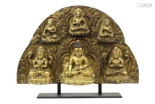 antique Nepalese Malla period "Pariksha" in gilded...