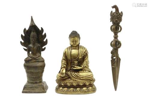 three oriental sculptures…