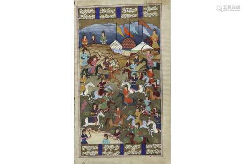 19th Cent. (or earlier) Persian miniature (with sc…