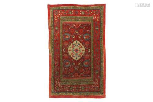 19th Cent. Persian "Gul-duzi-i-rasht" textile from...