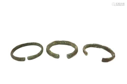 three Ancient Perisan Luristan bracelets in nicely…