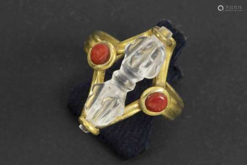vintage Tibeto Nepalese ring in yellow gold (ca 20…