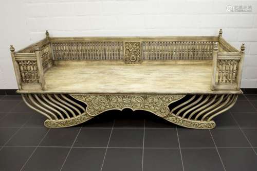 antique Indonesian bench in wood…