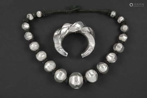 ethnic Indian necklace and bracelet in silver…