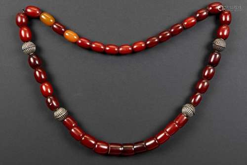 Yemeni necklace in silver and amber…