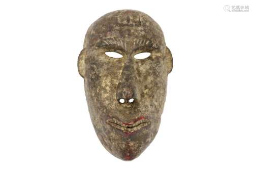 "antique" Nepalese wooden mask with red lips…