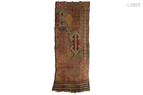 semi-antique Turkish kilim from the Mut regio with…