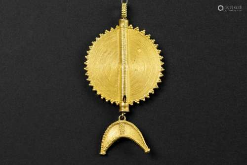 Ivory Coast Baule gold pendant with typical design…