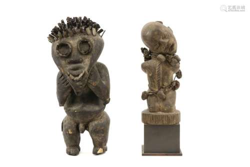 two African sculptures in wood…