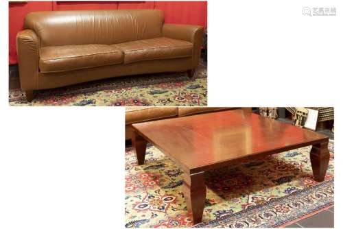 Italian Georgetti marked set of a leather sofa and…