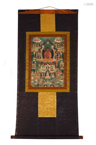 Sakyamuni Thangka from the Qing Dynasty