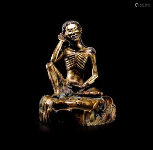 Gilded bronze Maitreya from the Qing dynasty