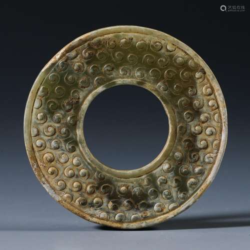 Hetian jade drum nail wall from the Qing Dynasty