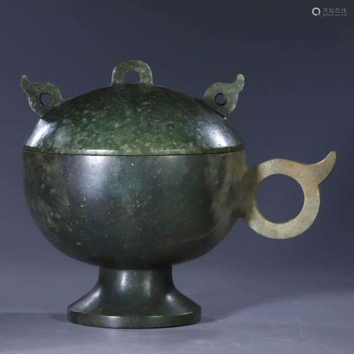 Bean cup with single handle from the Qing dynasty