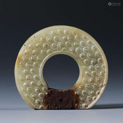 Hetian jade drum nail wall from the Qing Dynasty