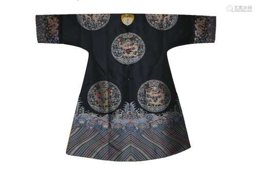 Eight Tuan women's round dragon dress in Qing Dynasty