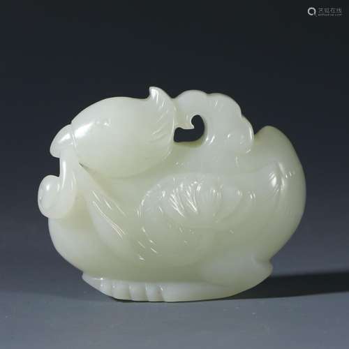 Hetian Jade  handle piece from  the Qing dynasty