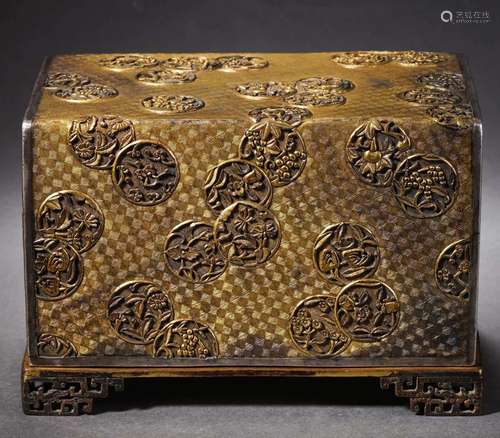 Gilt silver scripture box