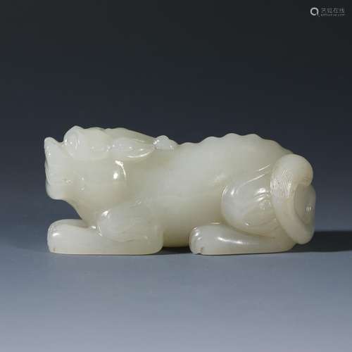 Hetian jade Pi xiu from the Qing dynasty