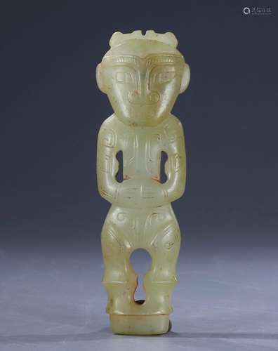 Jade human face from the Qing Dynasty