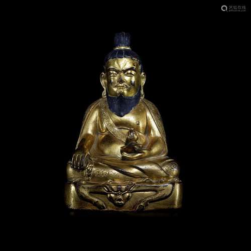 Gilded bronze Guru Buddha from Tibet