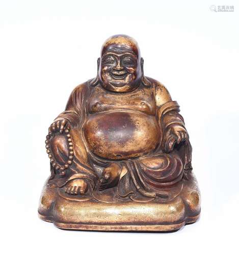 A GILT-BRONZE FIGURE OF BUDDHA