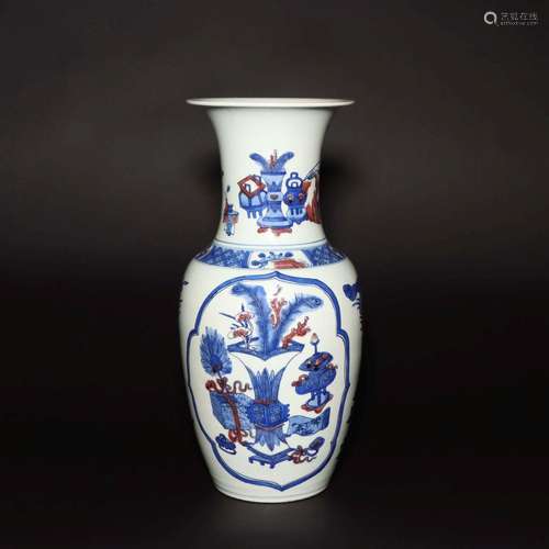 A DOUCAI VASE.MARK OF KANGXI