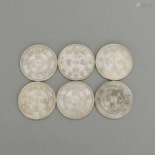 SIX SILVER COINS