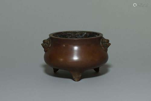 A BRONZE CENSER.MARK OF XUANDE