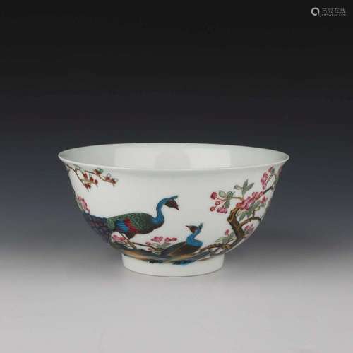 A FAMILLE-ROSE BOWL.MARK OF QIANLONG