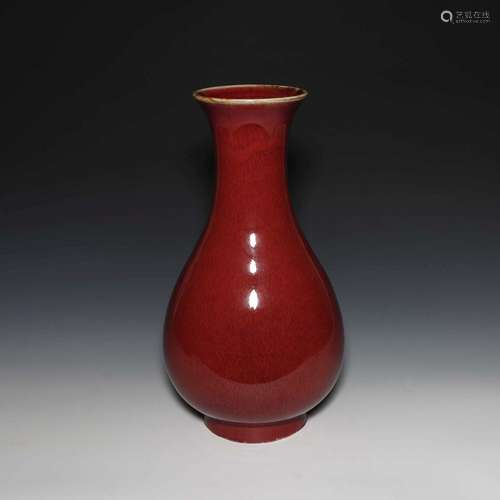 A COPPER-RED VASE,.YUHUCHUNPING.MARK OF QIANLONG