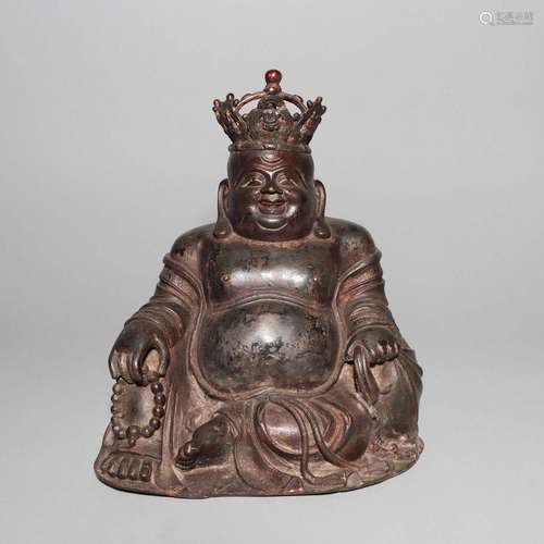 A BRONZE FIGURE OF BUDAI.QING DYNASTY