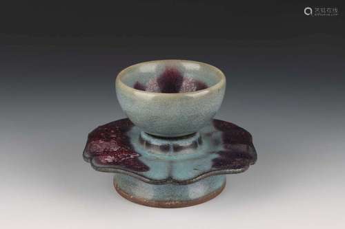 A JUNYAO-GLAZED TEABOWL.SONG DYNASTY