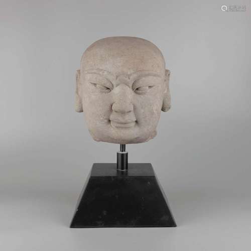 A CARVED STONE LUOHAN HEAD.SONG DYNASTY