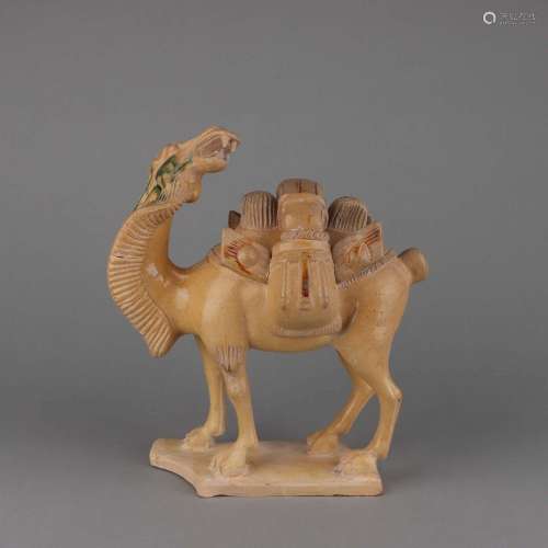 A SANCAI-GLAZED CAMEL.TANG DYNASTY