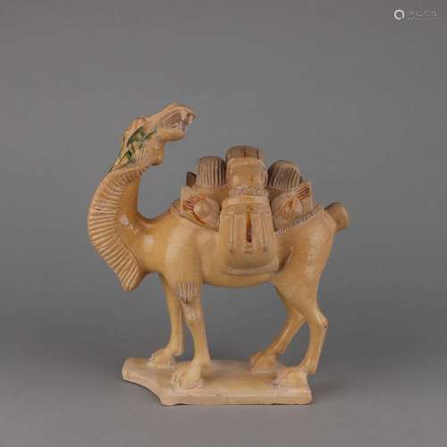 A SANCAI-GLAZED CAMEL.TANG DYNASTY