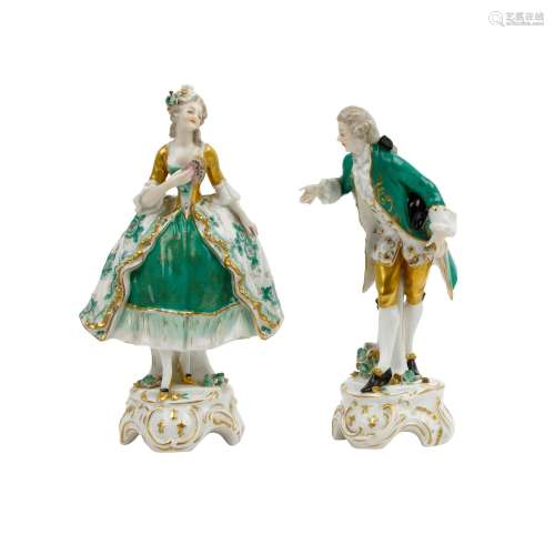 VOLKSTEDT Pair of figures, 20th c.