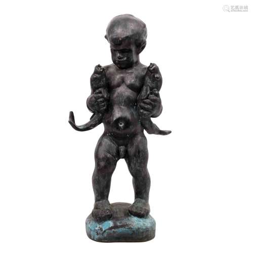Decorative fountain figure modeled on the "Fischpüddelc...