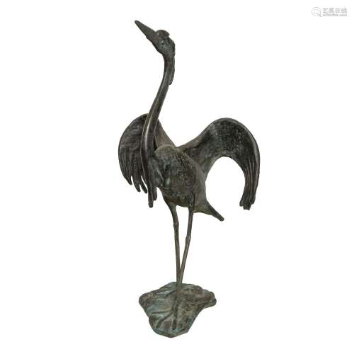 Life-size fountain figure "Crane", 20th c.