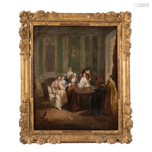 FRENCH SCHOOL OF THE 18th CENTURY, "Ladies in a salon&q...