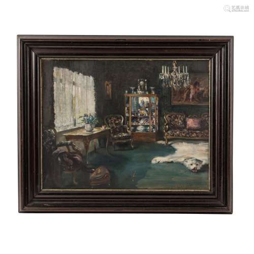 WEBER-FÜLOP, ELISABETH (1883-1966), "Salon interior wit...