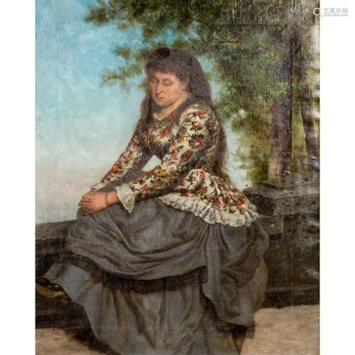 MICHEL (painter / 19th century), "Southern woman sittin...