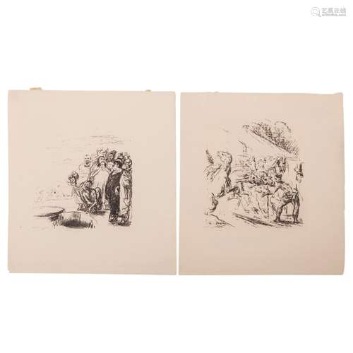 SLEVOGT, MAX (1868-1932), 2 lithographs,