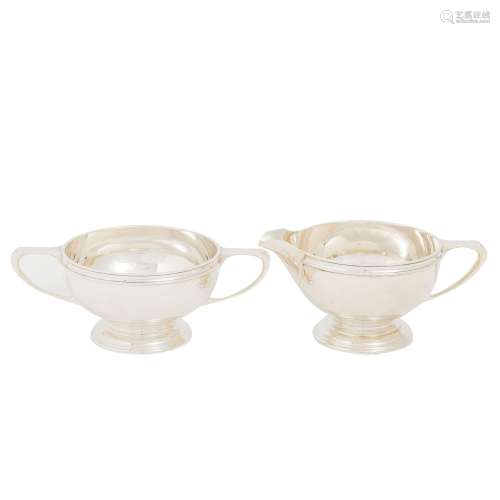 SHEFFIELD sugar/cream set, 2pcs, 925, year letter for 1944,