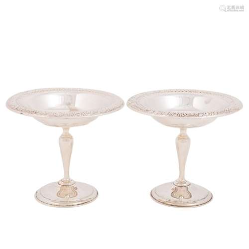 AMERICA Pair of offering bowls 'Tazza', sterling 925, early ...